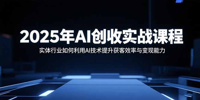 2025年AI创收实战课程：实体行业如何利用AI技术提升获客效率与变现能力-星火轻创