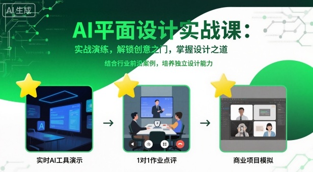 AI平面设计实战课，实战演练，解锁创意之门，掌握设计之道-星火轻创