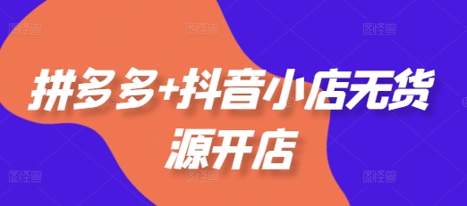 拼多多+抖音小店无货源开店，包括：选品、运营、基础、付费推广、爆款案例等(更新25年11月)-星火轻创