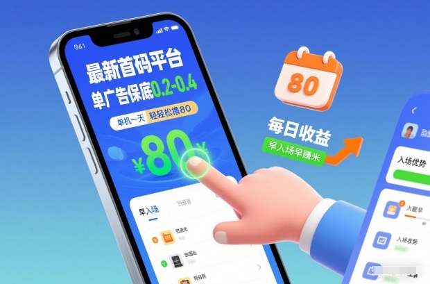 最新首码平台，单广告保底0.2-0.4，单机一天轻松撸80，早入场早賺米【揭秘】-星火轻创