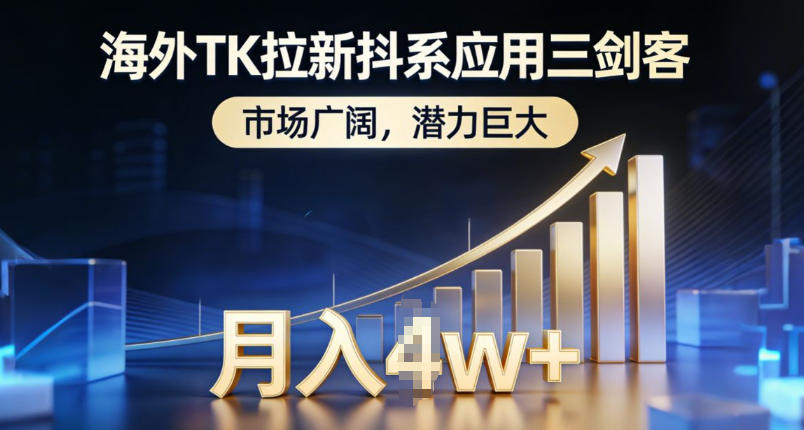海外TK拉新抖系应用三剑客，市场广阔，潜力巨大，月入1w+-星火轻创