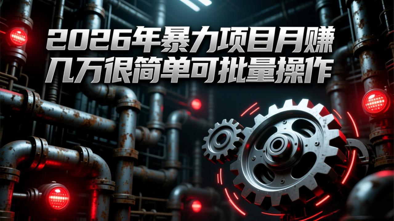 2026年暴力项目月赚几万很简单可批量操作，成本低，利润大-星火轻创