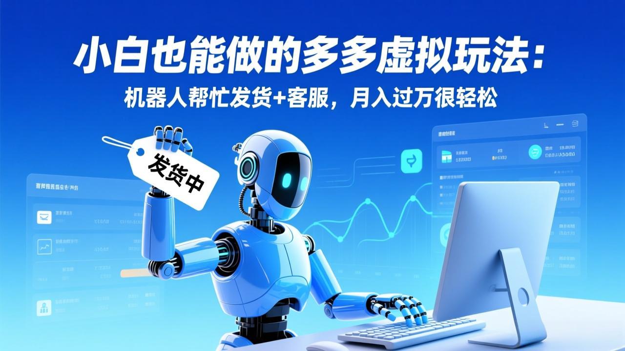 小白也能做的多多虚拟玩法：机器人帮忙发货+客服，月入过万很轻松-星火轻创