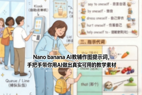 Nano banana AI教辅作图提示词，手把手带你用AI做出真实可用的教学素材-星火轻创