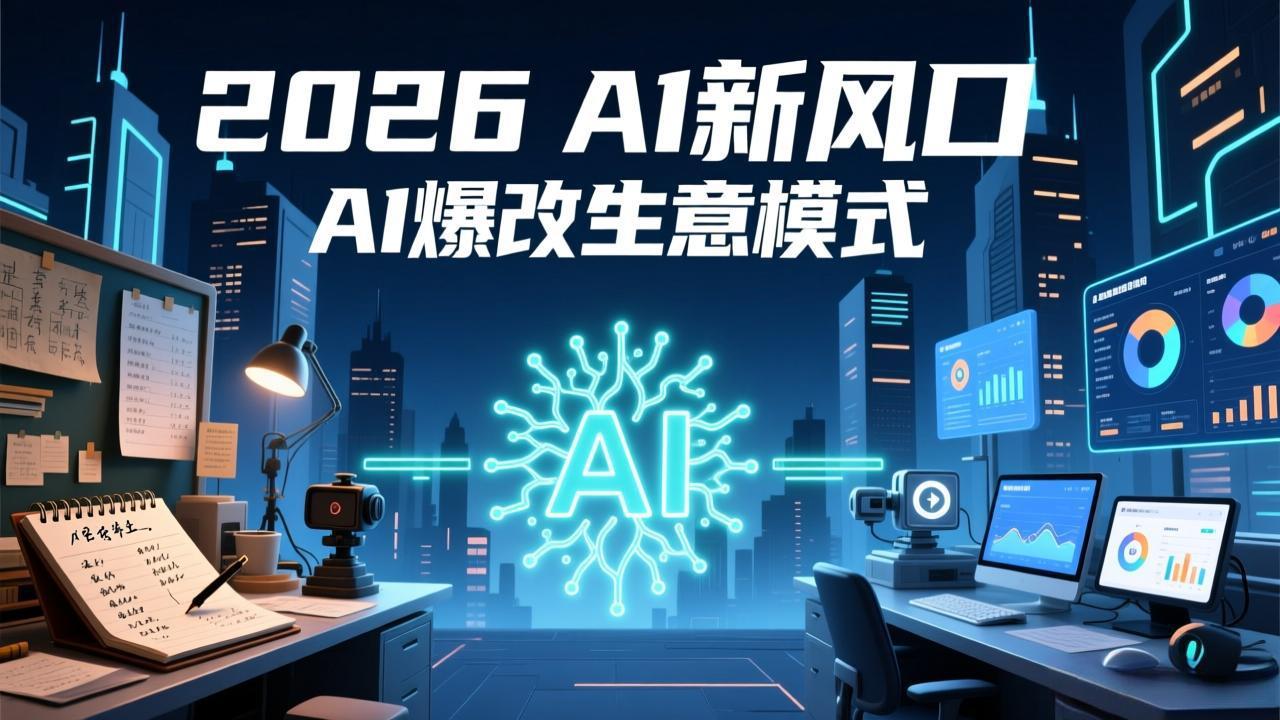 2026年AI创富新风口，用人工智能爆改你的生意模式，从短视频到直播全面降本增效抢占先机-星火轻创