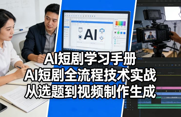 AI短剧学习手册，AI短剧全流程技术实战，从选题到视频制作生成-星火轻创