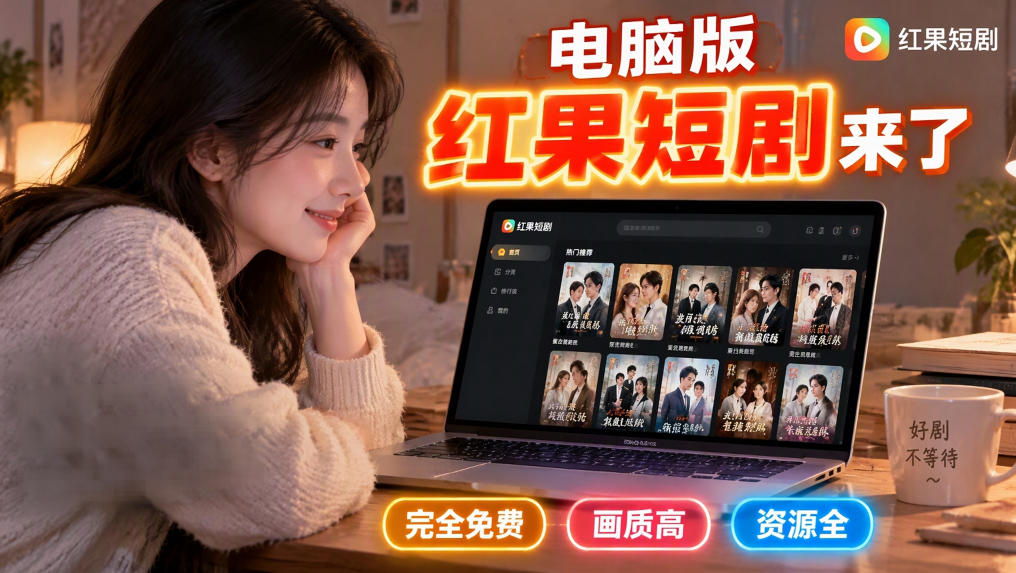 手机看短剧费眼？电脑版红果短剧来了，完全免费、画质高、资源全-星火轻创