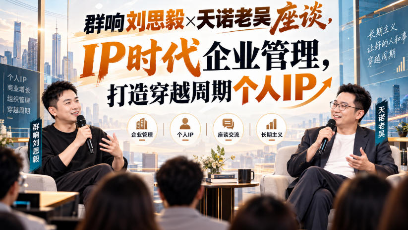 群响刘思毅×天诺老吴座谈，IP时代企业管理，打造穿越周期个人IP-星火轻创