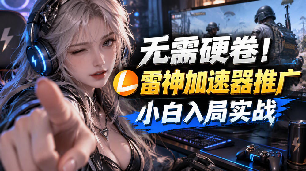 无需硬卷！雷神加速器推广，小白入局实战一天也能几十r-星火轻创