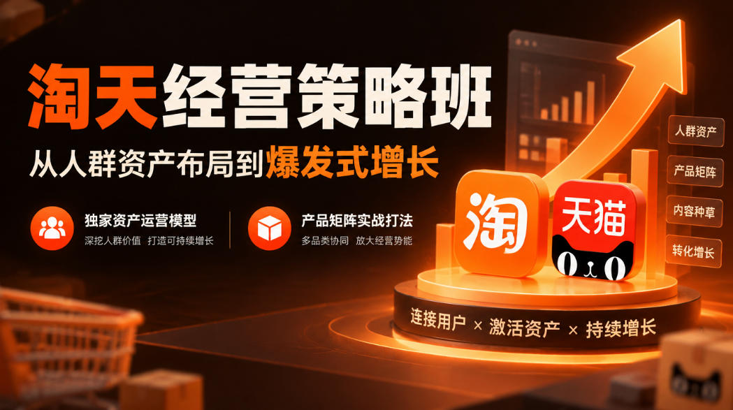 淘天经营策略班，从人群资产布局到爆发式增长，独家资产运营模型，产品矩阵实战打法(更新1019)-星火轻创
