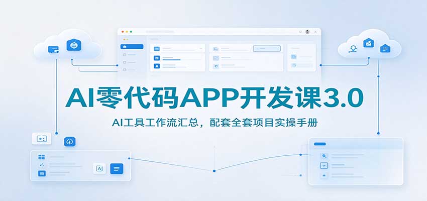 AI零代码APP开发课3.0:AI工具工作流汇总,配套全套项目实操手册-星火轻创