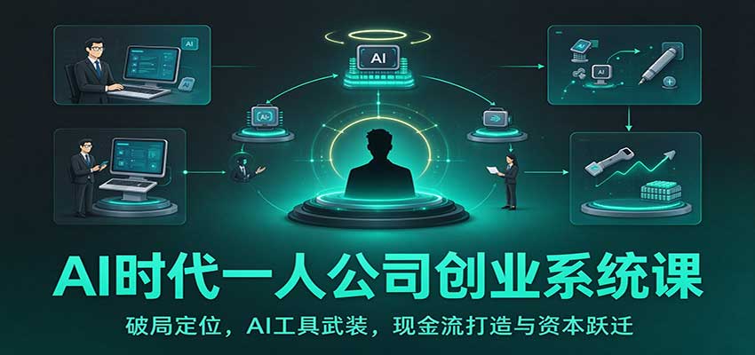 AI时代一人公司创业系统课:破局定位,AI工具武装,现金流打造与资本跃迁-星火轻创