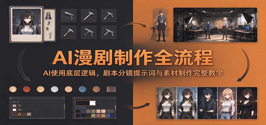 AI漫剧制作全流程:AI使用底层逻辑,剧本分镜提示词与素材制作完整教学-星火轻创