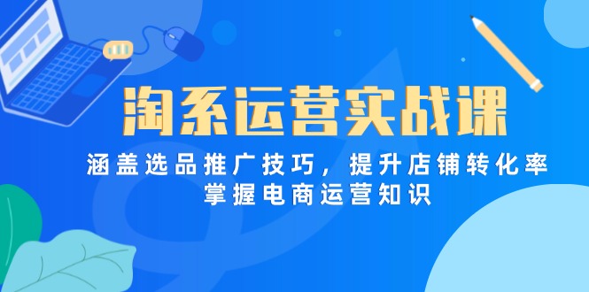 淘系运营实战课，涵盖选品推广技巧，提升店铺转化率，掌握电商运营知识-星火轻创