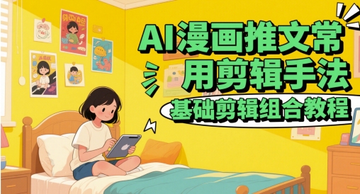 AI漫画推文常用剪辑手法，基础剪辑组合教程-星火轻创