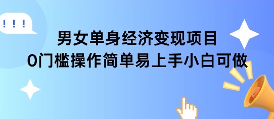 女单身经济项目变现周期长可复购率高日入1k+-星火轻创