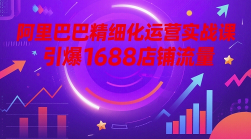 阿里巴巴精细化运营实战课，引爆1688店铺流量-星火轻创