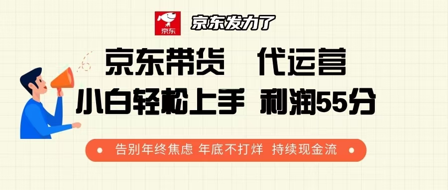 京东带货 代运营 利润55分 告别年终焦虑 年底不打烊 持续现金流-星火轻创