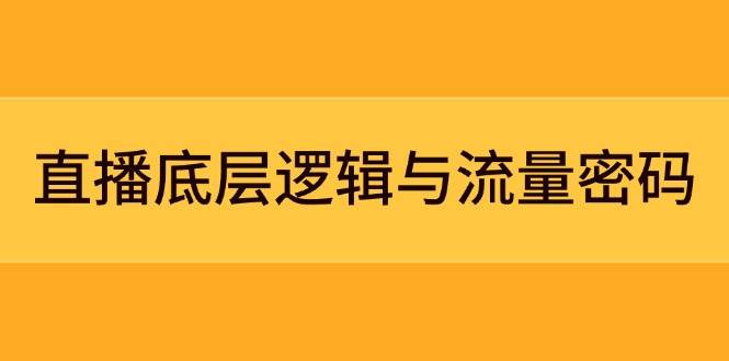 直播底层逻辑与流量密码：定位模型+案例拆解，急速流承接与数据优化全攻略-星火轻创