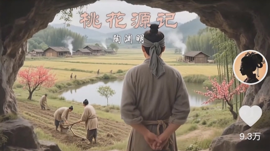 把课本里的古文做成爆火AI视频!流量猛的不行,7个作品涨粉23万+-星火轻创