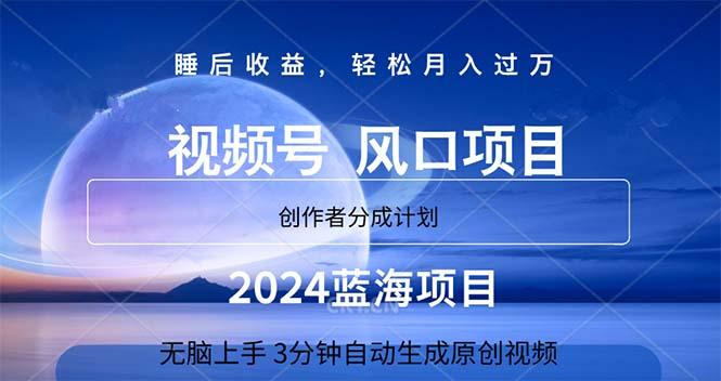 2024蓝海项目，3分钟自动生成视频，月入过万-星火轻创