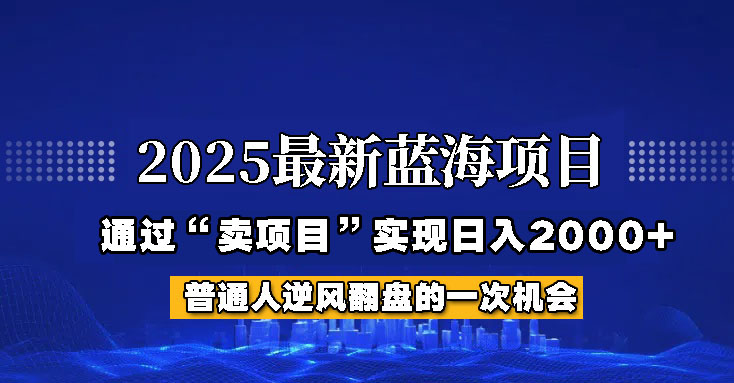 2025年蓝海项目，如何通过“网创项目”日入2000+-星火轻创