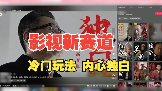 最新影视解说玩法，人物独白，30天涨粉24万+，全流程拆解【揭秘】-星火轻创