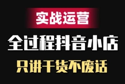 抖音小店精细化实战运营，只讲干货不废话-星火轻创