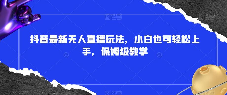 抖音最新无人直播玩法，小白也可轻松上手，保姆级教学，附所有素材+插件【揭秘】-星火轻创