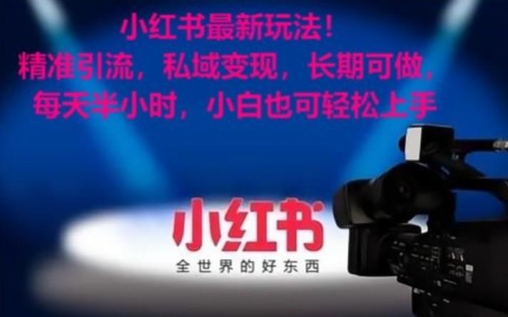 小红书最新玩法!精准引流,私域变现,长期可做,每天半小时,小白也可轻松上手-星火轻创