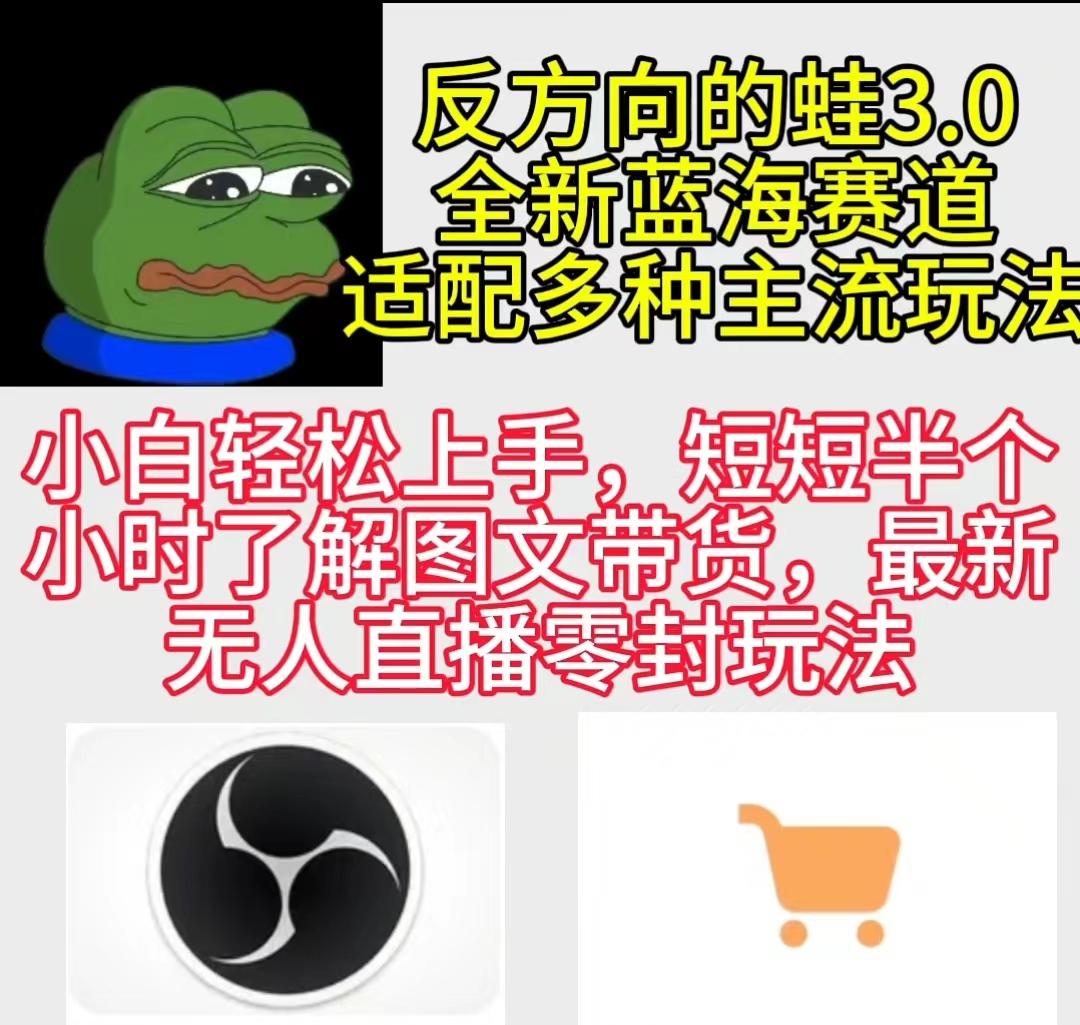 (9485期)反方向的蛙3.0，图文最新玩法，变现多元化，新蓝海项目，小白轻松上手-星火轻创