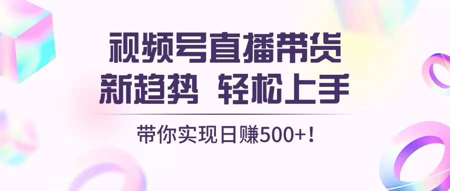 视频号直播带货新趋势，轻松上手，带你实现日赚500+-星火轻创