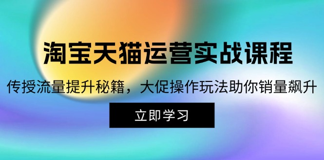 淘宝&天猫运营实战课程，传授流量提升秘籍，大促操作玩法助你销量飙升-星火轻创