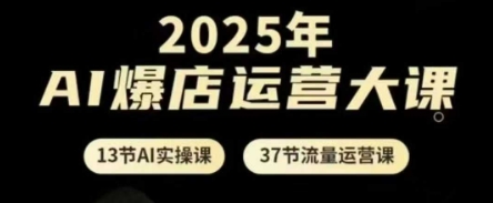 2025年AI爆店运营大课，13节AI实操课+37节流量运营课-星火轻创
