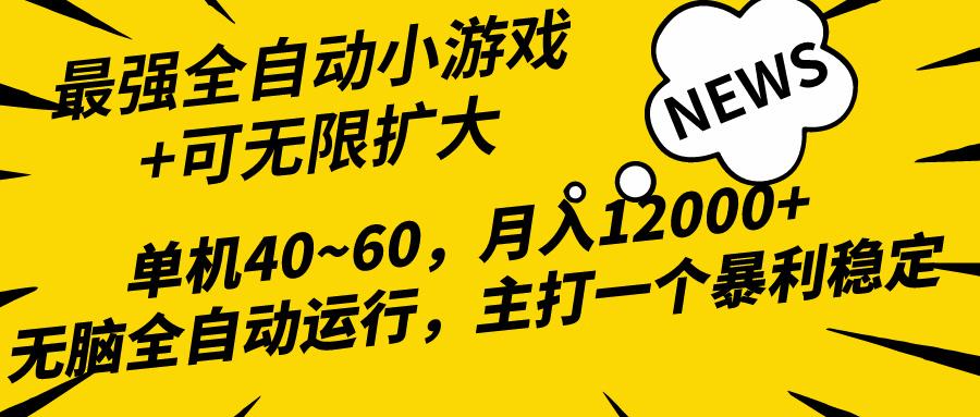 (10046期)2024最新全网独家小游戏全自动，单机40~60,稳定躺赚，小白都能月入过万-星火轻创