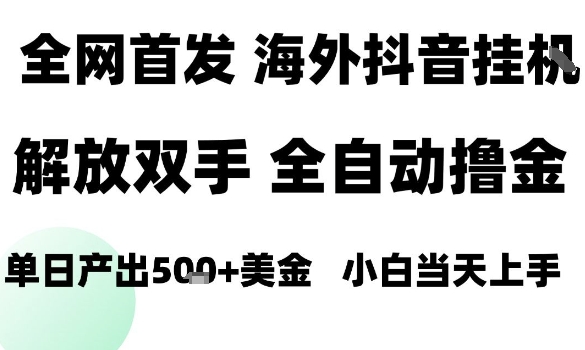海外抖音无人直播，单日产出1.5k+，长期稳定，新手可玩，无脑操作【揭秘】-星火轻创