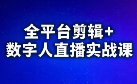 视频号、快手、抖音全平台剪辑+数字人直播实战课(更新9月)​-星火轻创