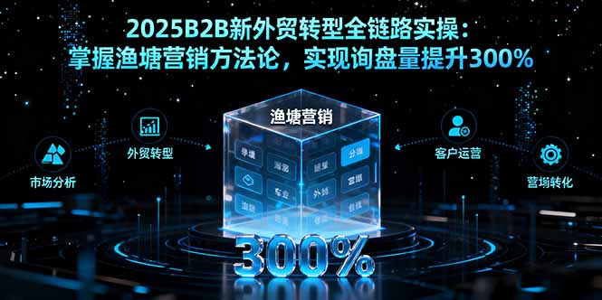2025B2B新外贸转型全链路实操：掌握渔塘营销方法论，实现询盘量提升300%-星火轻创