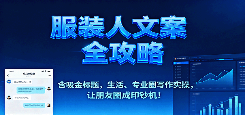 服装人文案全攻略，含吸金标题，生活、专业圈写作实操，让朋友圈成印钞机！-星火轻创