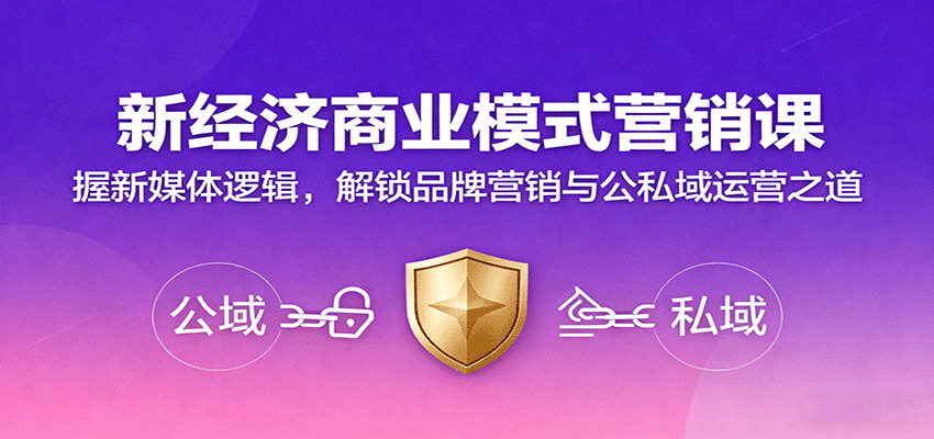 新经济商业模式营销课，握新媒体逻辑，解锁品牌营销与公私域运营之道-星火轻创