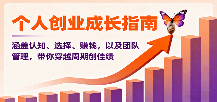 个人创业成长指南：涵盖认知、选择、赚钱，以及团队管理，带你穿越周期创佳绩-星火轻创