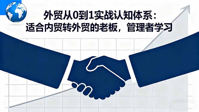 外贸从0到1实战认知体系：适合内贸转外贸的老板，管理者学习-星火轻创