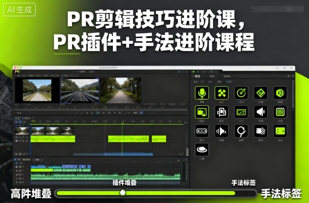 PR剪辑技巧进阶课，PR插件+手法进阶课程-星火轻创