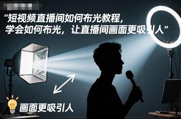短视频直播间如何布光教程，学会如何布光，让直播间画面更吸引人-星火轻创
