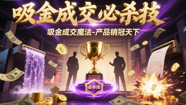 吸金成交必杀技，吸金成交魔法-产品销冠天下-星火轻创
