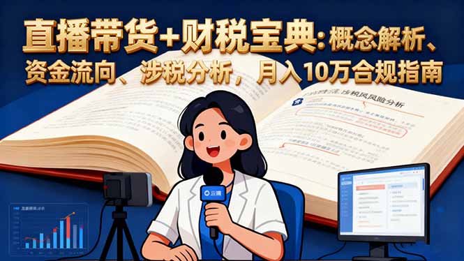 直播带货+财税宝典：概念解析、资金流向、涉税分析，月入10万合规指南-星火轻创