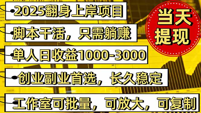 2025翻身上岸项目脚本干活，内部客户经理内部开号，单人日收益1000-300...-星火轻创