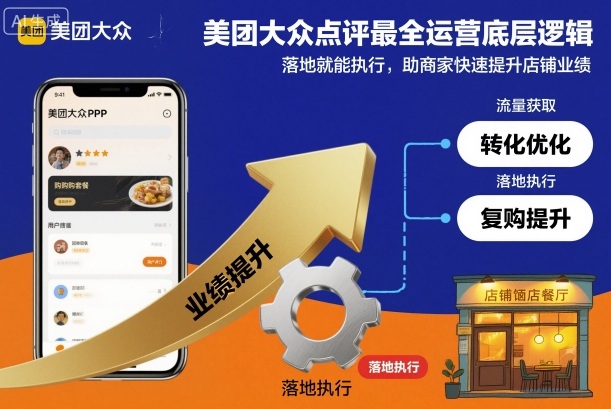 美团大众点评最全运营底层逻辑，落地就能执行，助商家快速提升店铺业绩-星火轻创