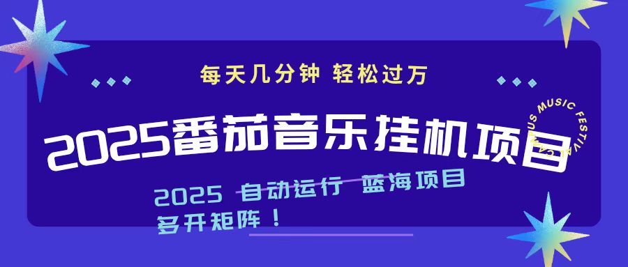 2025最新挂机番茄音乐项目，每天几分钟，日入1000＋-星火轻创