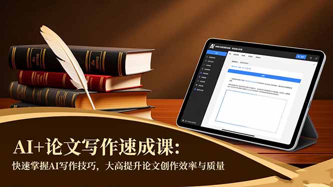 AI+论文写作速成课：快速掌握AI写作技巧，大幅提升论文创作效率与质量-星火轻创